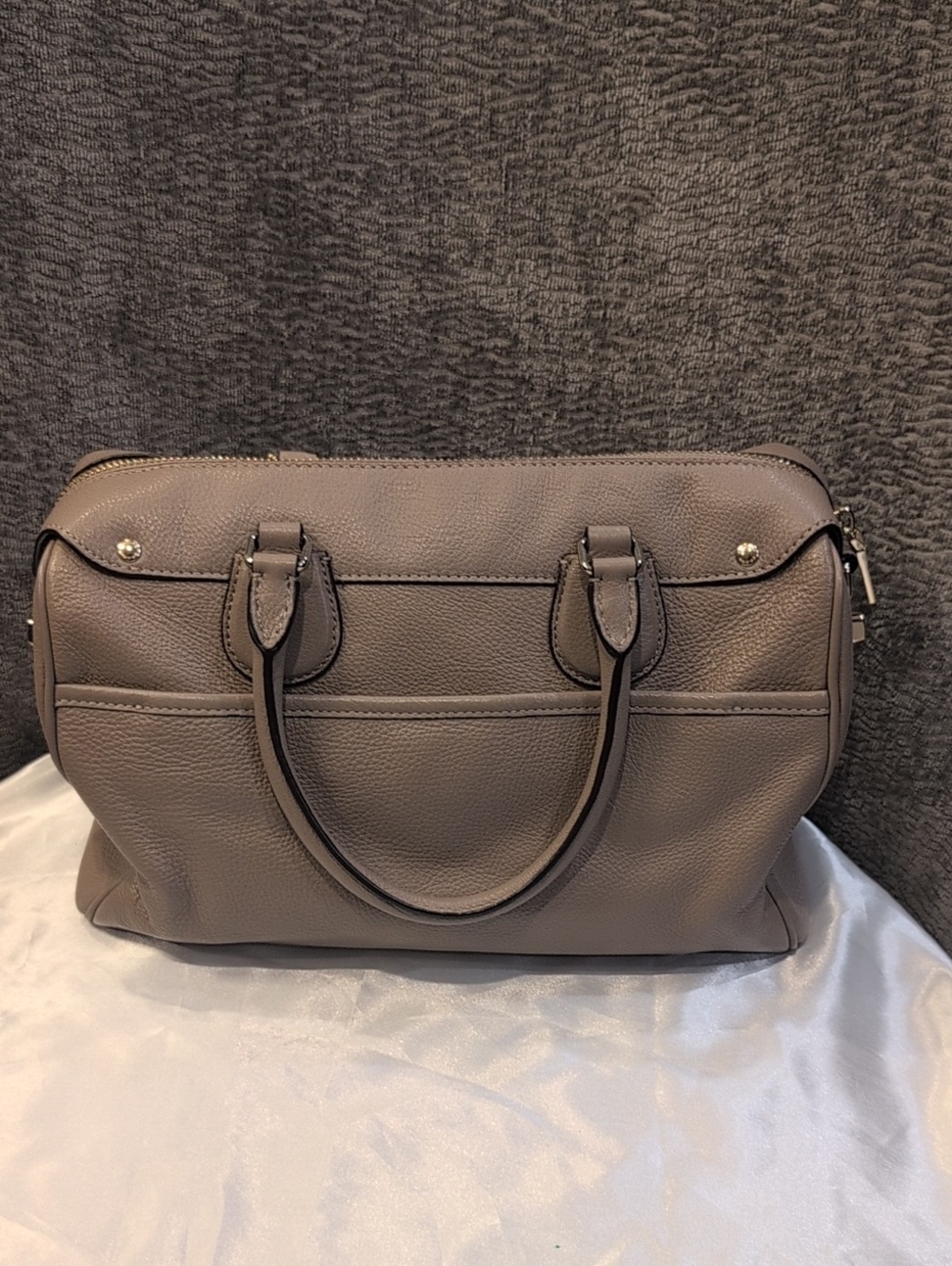 Coach Bennet Pebbled Leather Satchel - Picture 3 of 16